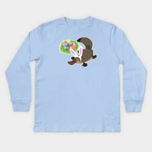 Easter Platypus Kids Long Sleeve T-Shirt